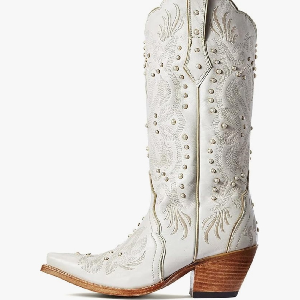 Agodor Embroidered, Pearl ,Cowboy Women’s Boots - Picture 4 of 15